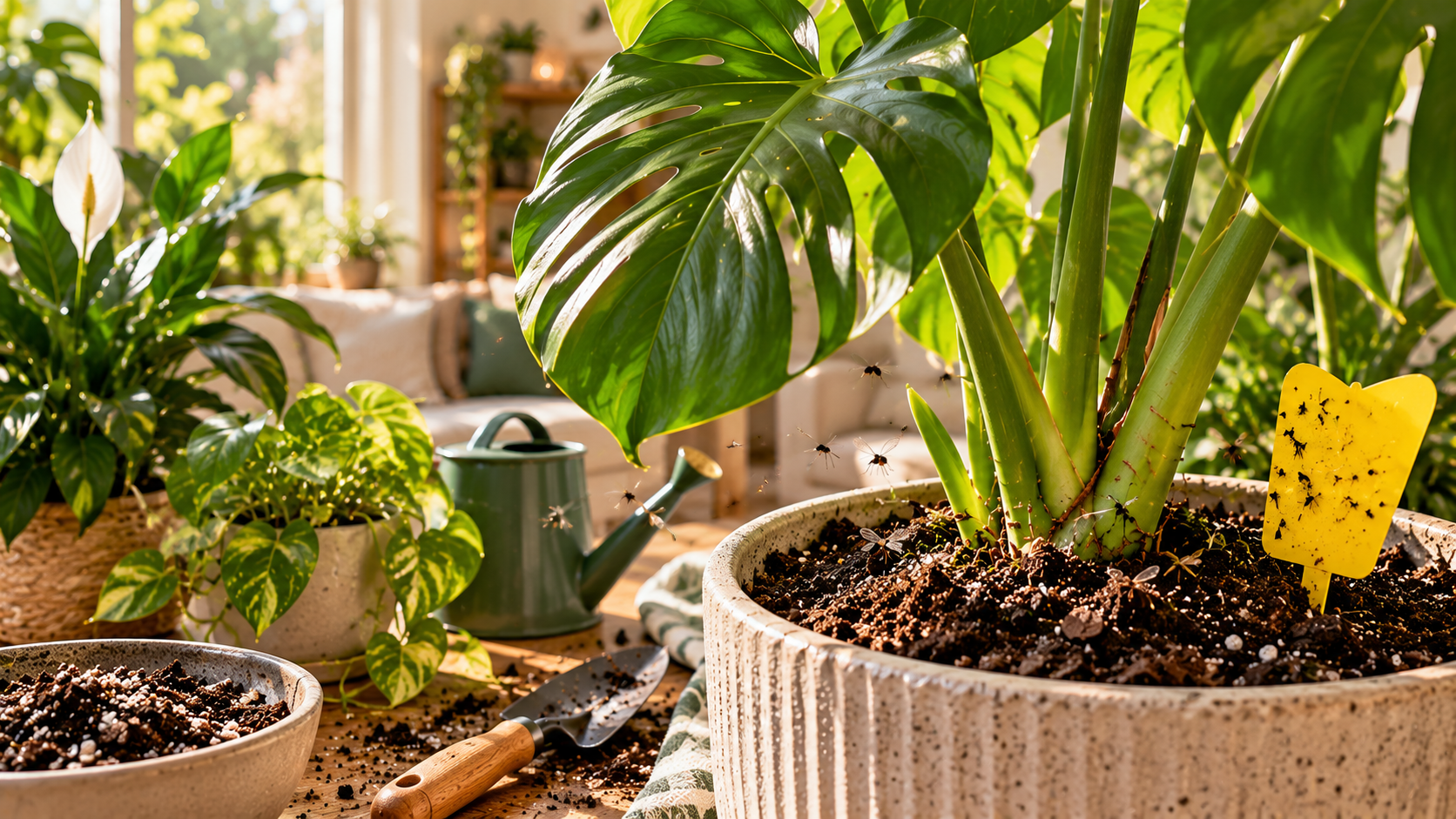 Mušice u zemlji sobnih biljaka – Kako ih se rešiti?